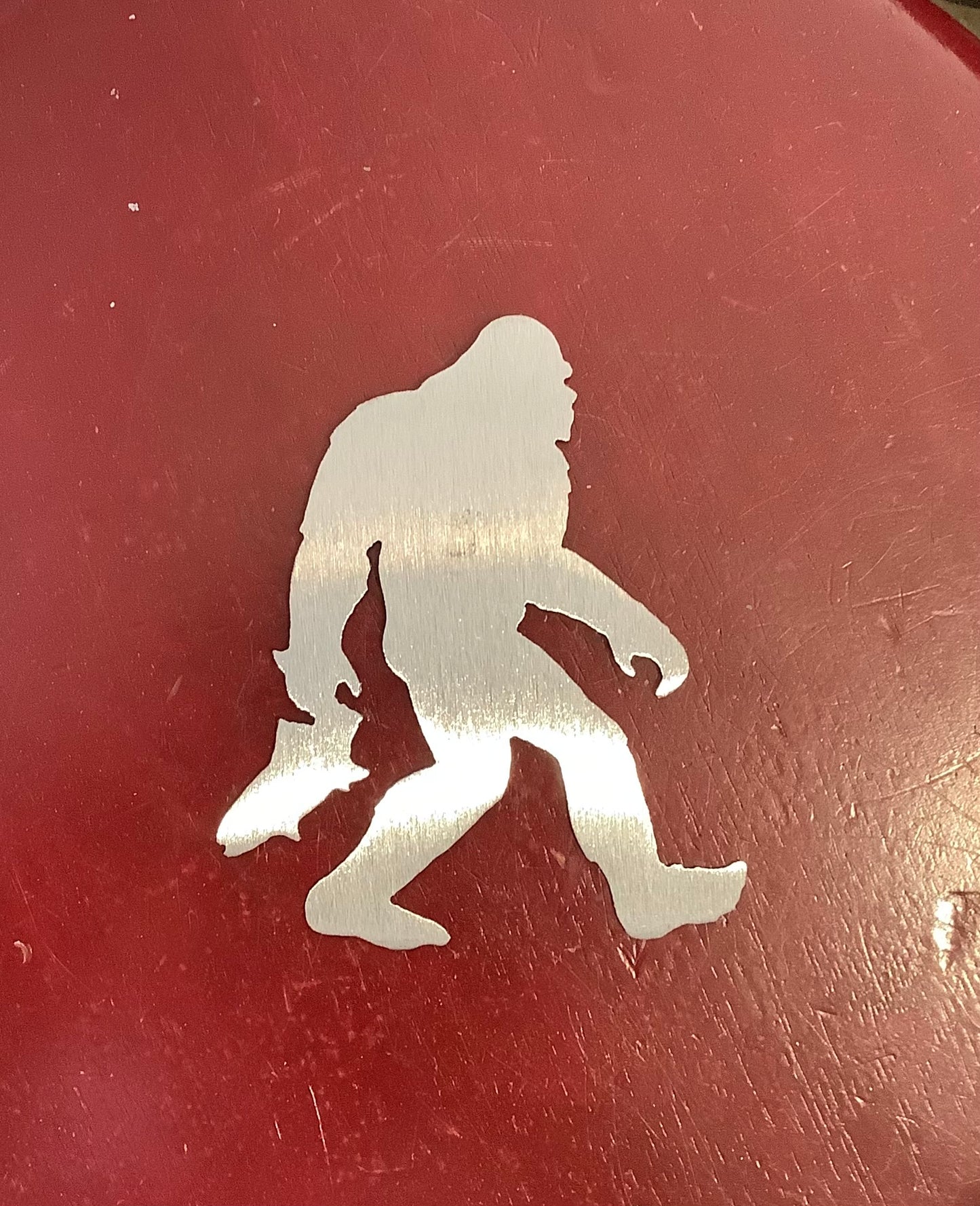 Bigfoot with fish magnet metal.Cc