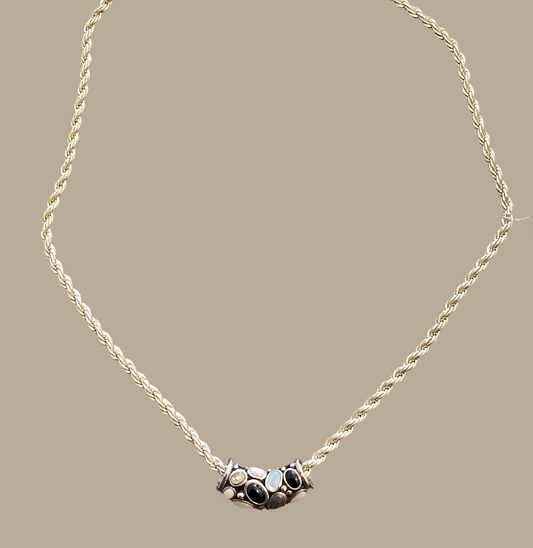 Necklace sterling silver signed pendant.CL