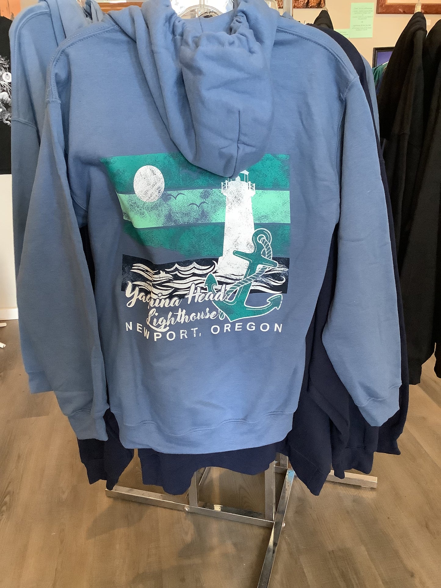 Lighthouse Hoodie- Front Back- Small