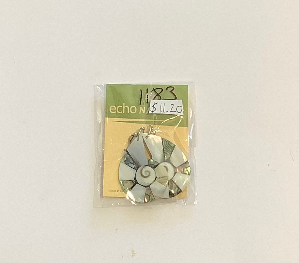 Spiral shell earrings