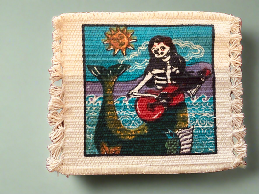 Coaster pad Heat Pad.   Day of Dead