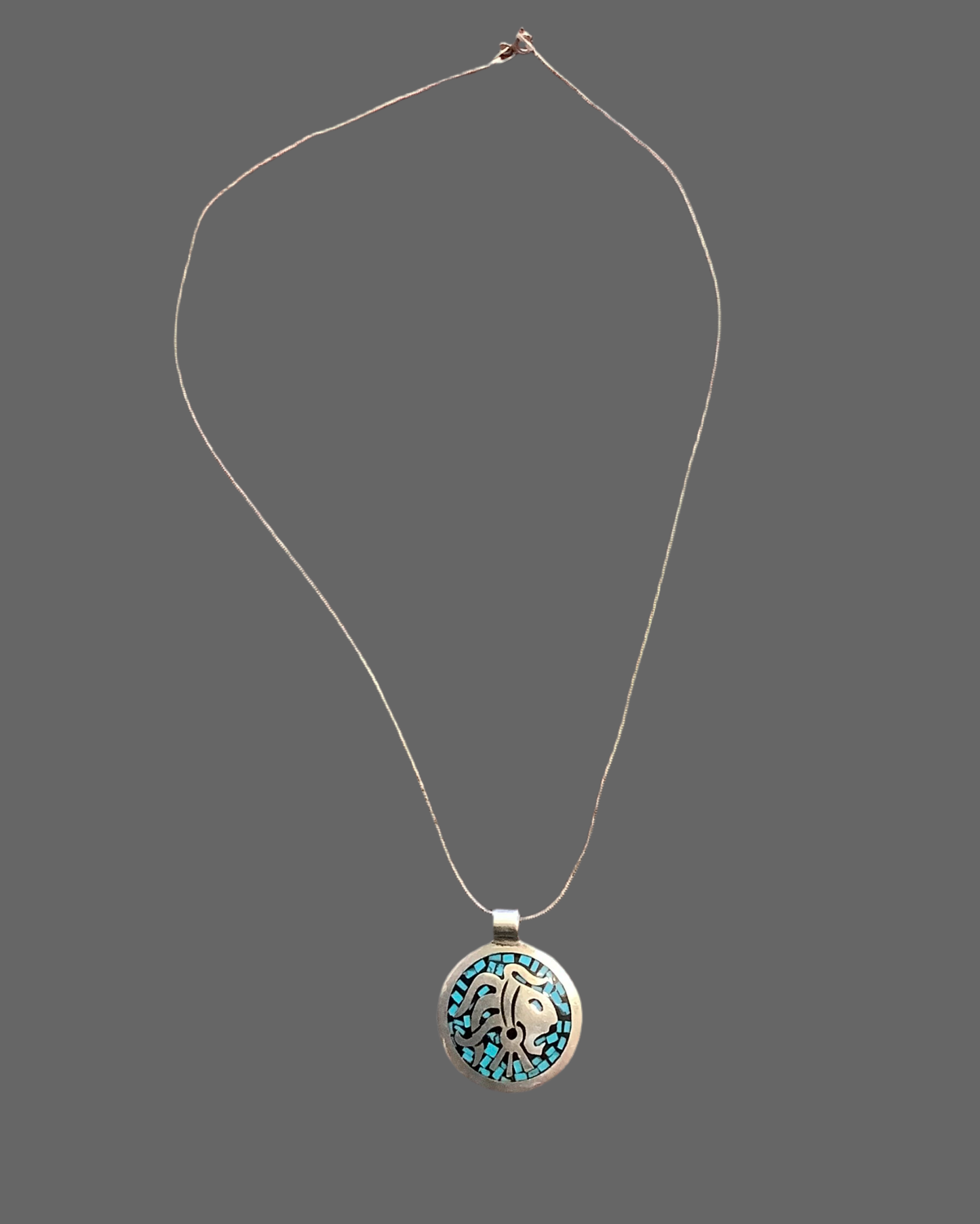 Necklace sterling silver Aztec .CL