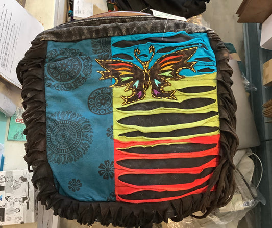 Butterfly Razor Cut Hand Bag Purse 5348