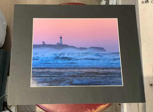 Evening lighthouse. 5x7.