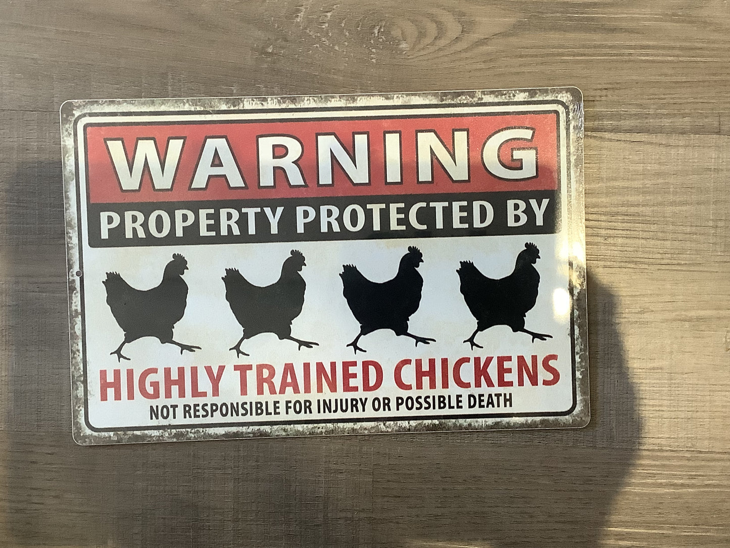 Medium art metal sign.