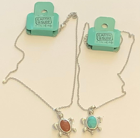 Stone turtle necklace chain