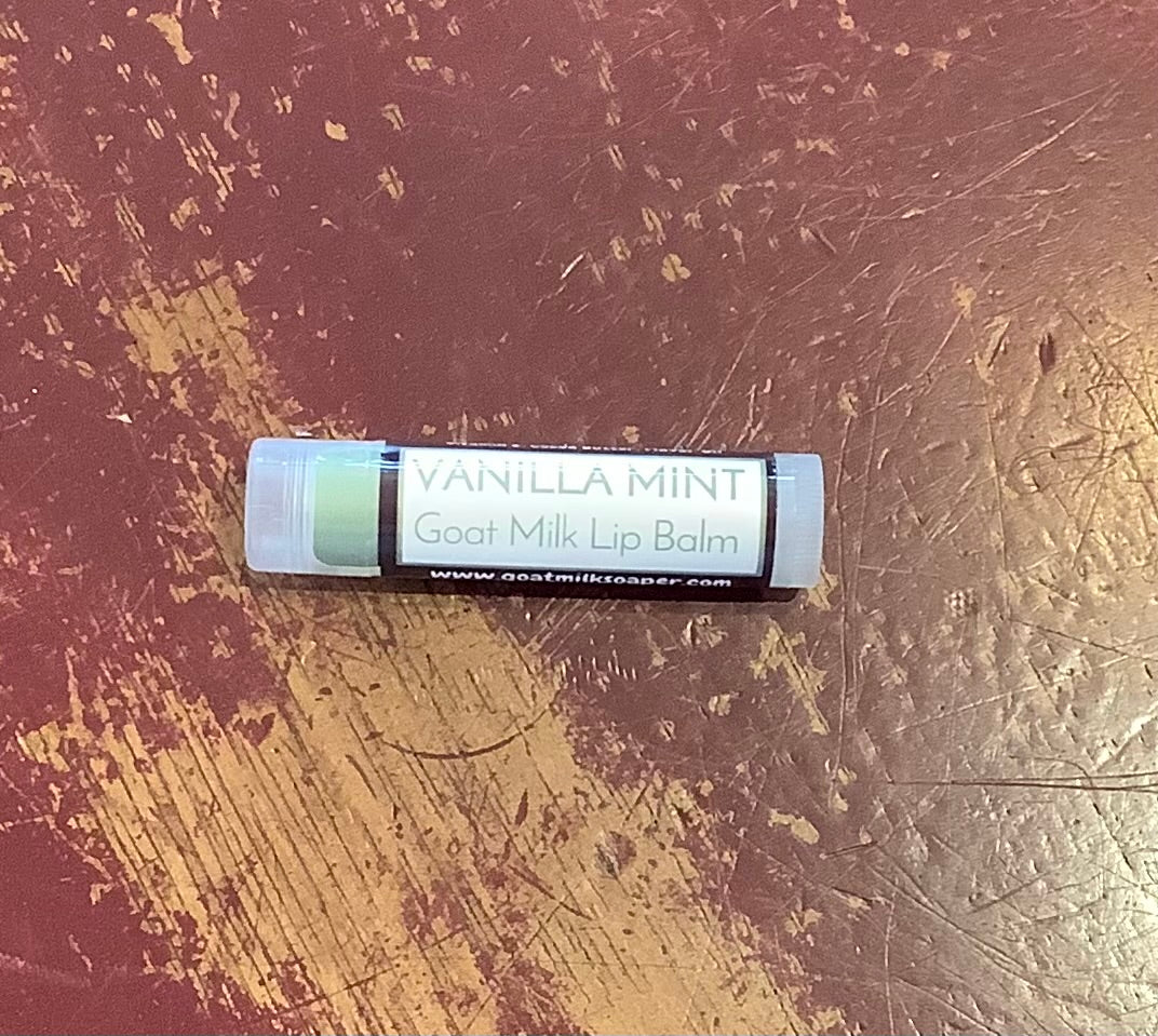 Goat milk lip balm vanilla mint