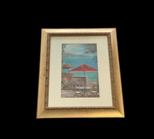 Pictures with gold frame