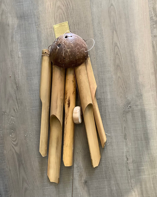 bamboo coconut wind chime