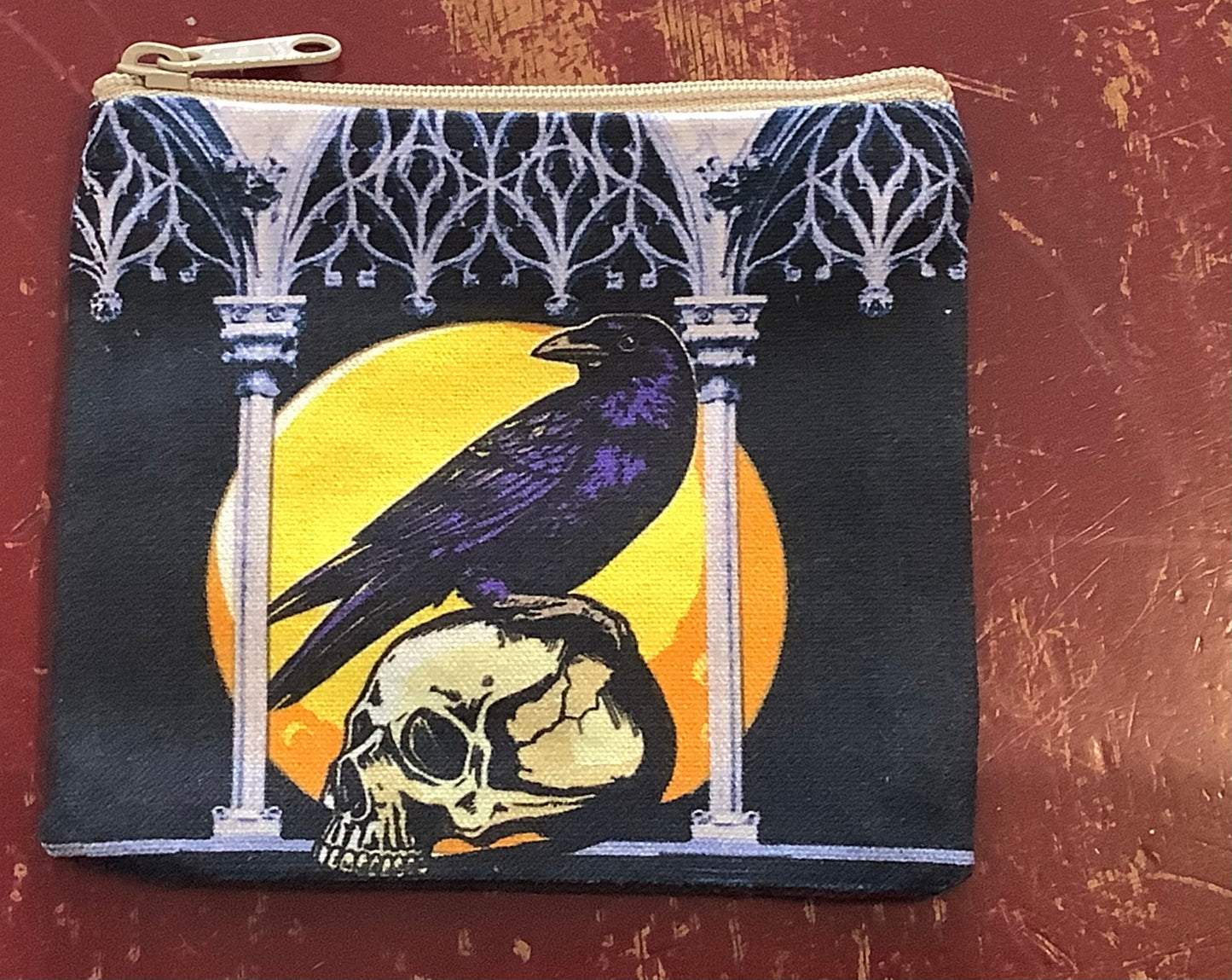 Raven Skull Coin Purse