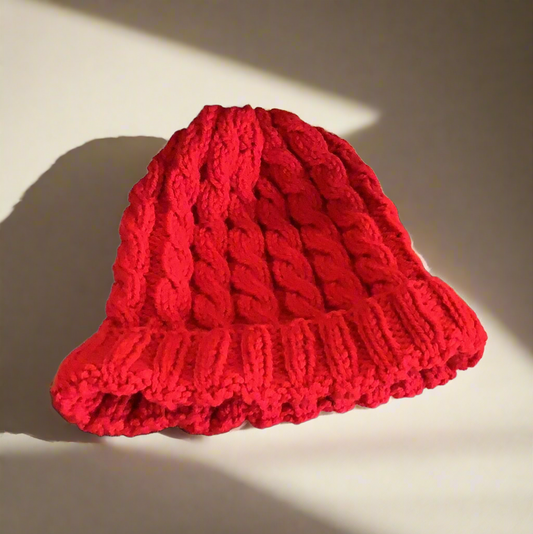 Hand Knitted Beanie Hat - Shed