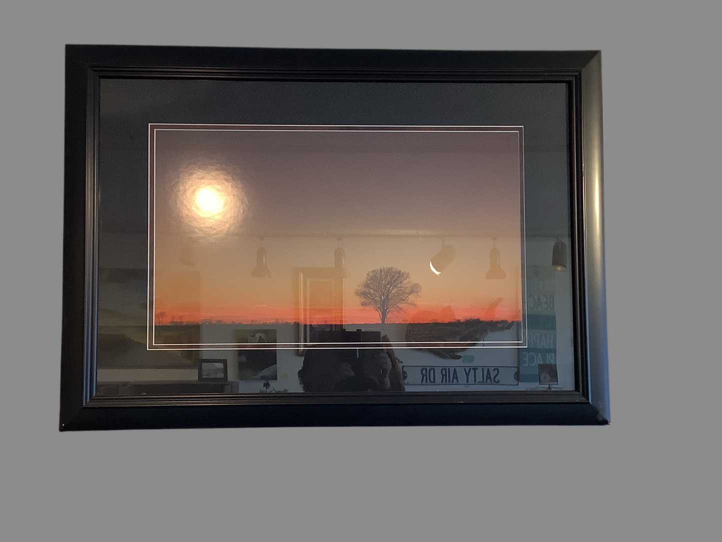 Zen tree print in a frame