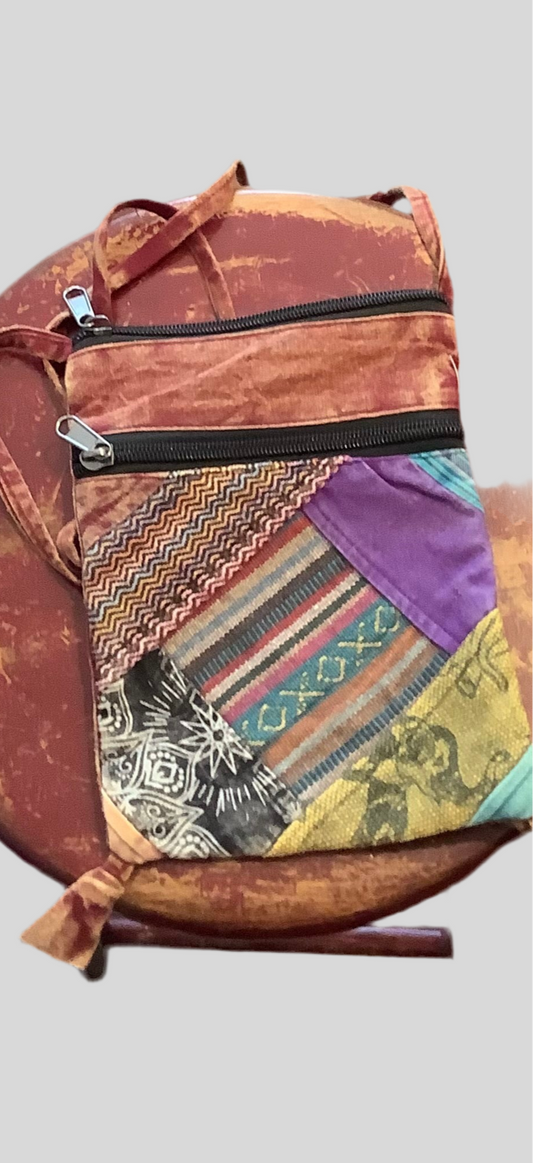 Patch work handbag purse