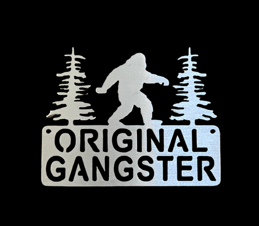 Original gangster Bigfoot metal sign.Cc