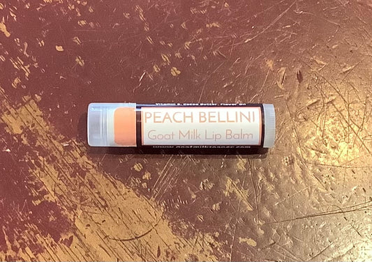 Goat milk lip balm peach Bellini