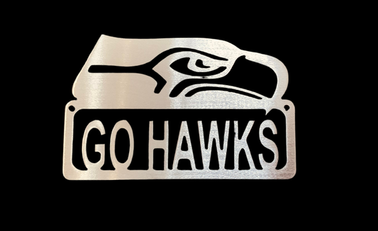 Go Hawks. Seattle Seahawks metal sign CC 10% off