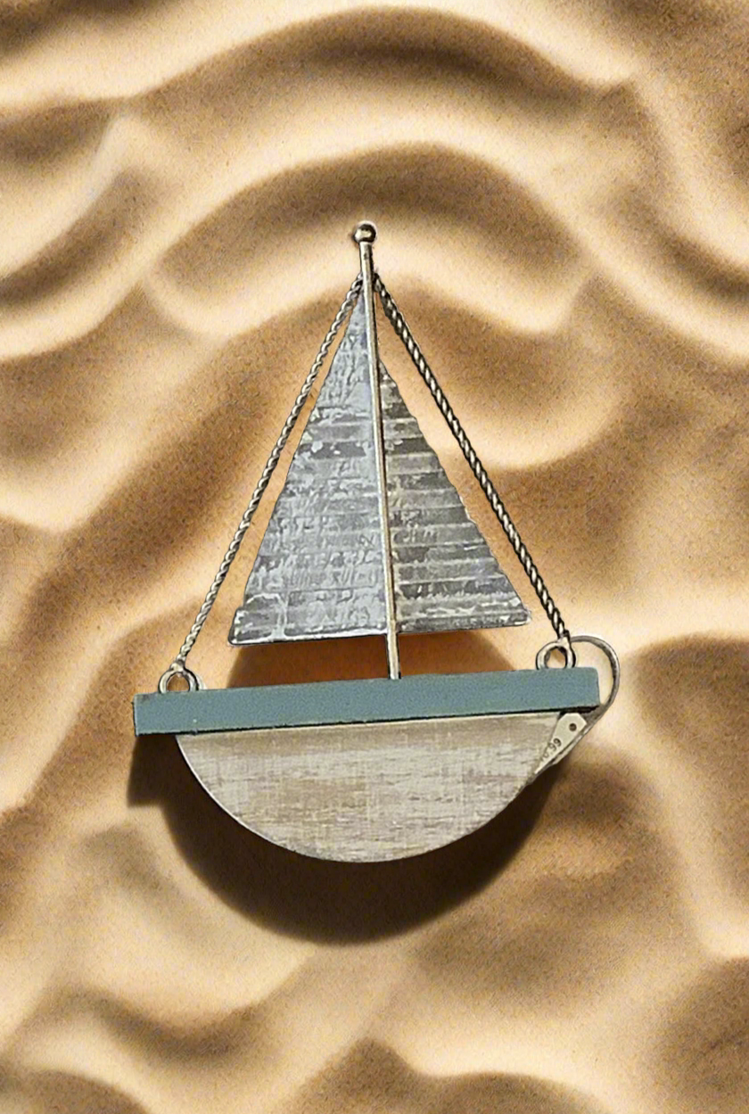 Sail Boat wood metal- CC