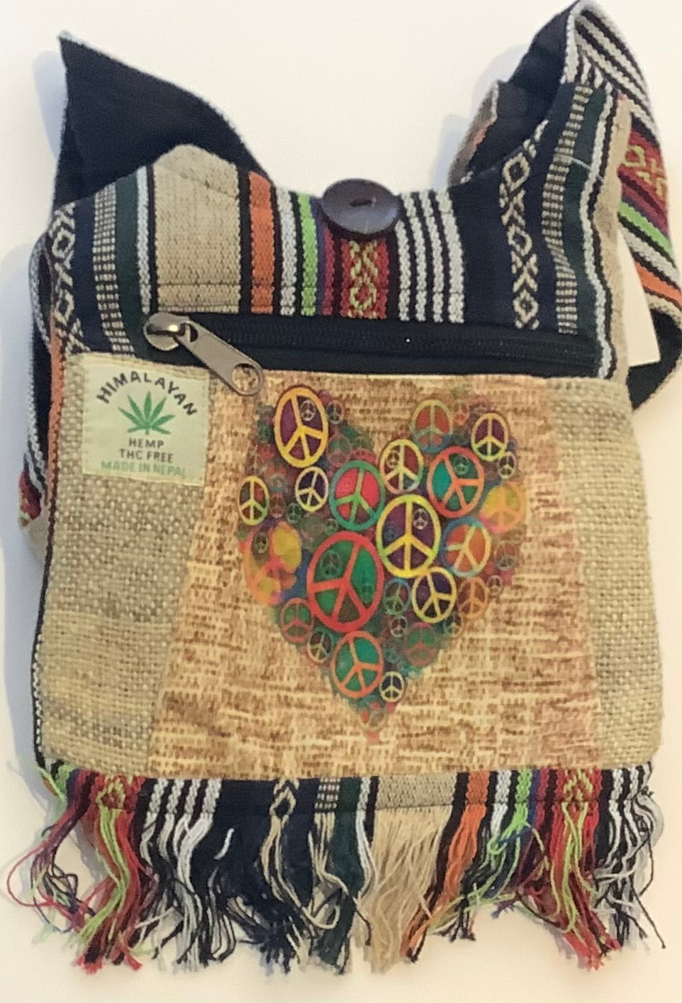 Peace heart hand bag purse