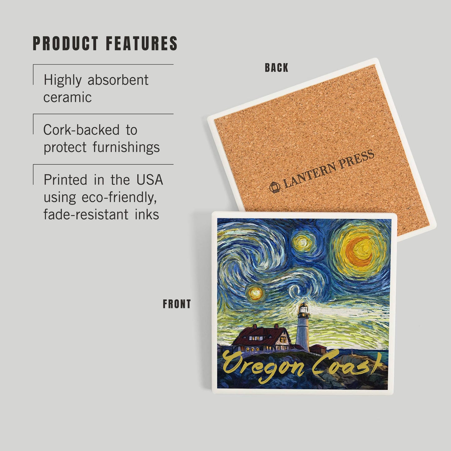 COASTER Lighthouse, Starry Night