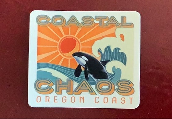 Orca killer whale.  Sticker. - Shed