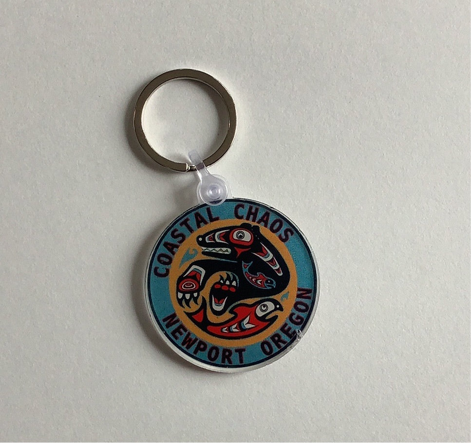 Coastal Chaos  Bear- Keychain - Shed