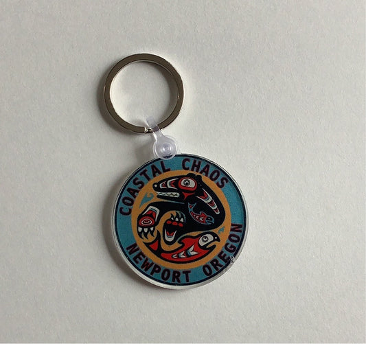 Coastal Chaos  Bear- Keychain - Shed