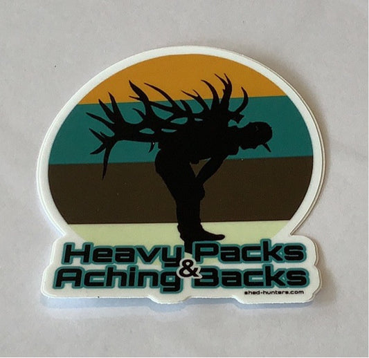 Heavy packs & Aching backs - Decal