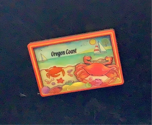 Oregon coast vintage 3D magnet. CC