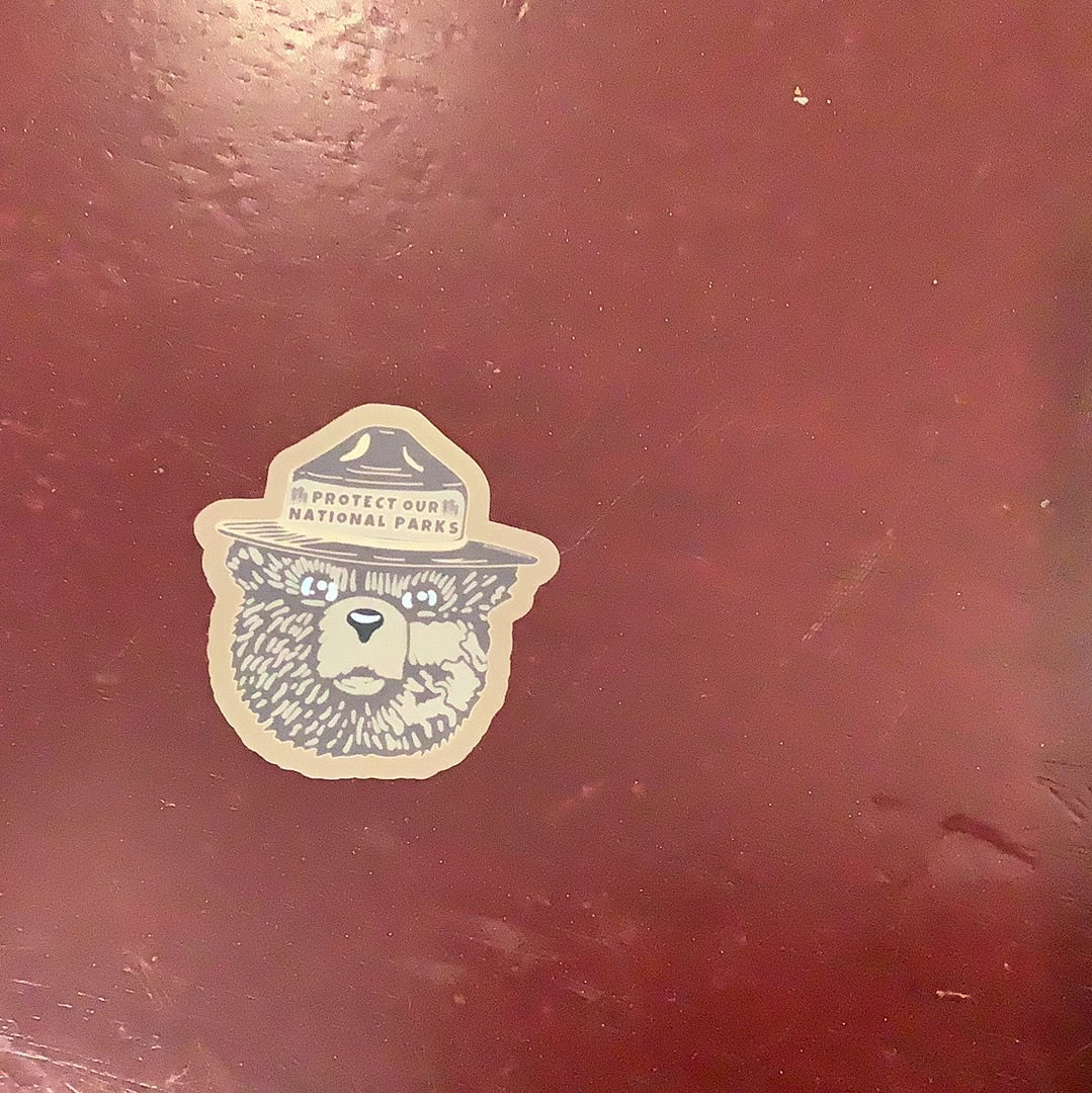 Smokey Bear small decal. CC