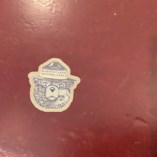 Smokey Bear small decal. CC