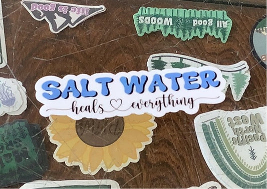 Salt Water Heals - Decal. -CC
